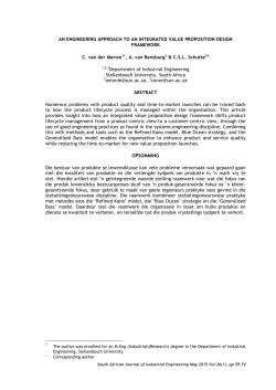 AN ENGINEERING APPROACH TO AN INTEGRATED VALUE