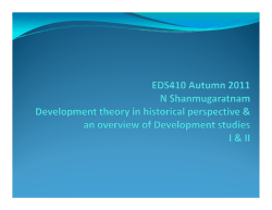 Impasse in development theory