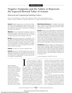 Negative Symptoms and the Failure to Represent the Expected