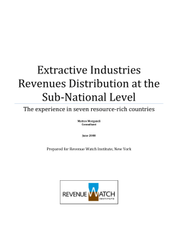Extractive Industries Revenues Distribution at the Subnational Level