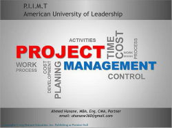 Introduction to Project Management