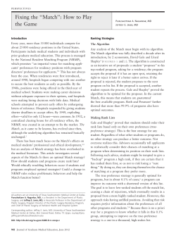 Fixing the ``Match``: How to Play the Game