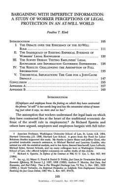 bargaining with imperfect information: a study of worker perceptions