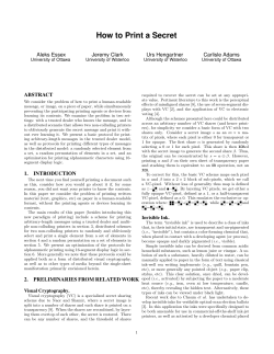 How to Print a Secret