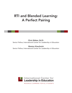 RTI and Blended Learning: A Perfect Pairing
