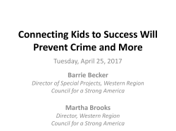 Connecting Kids to Success Will Prevent Crime
