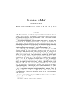 On elections by ballot