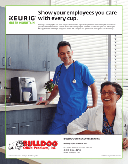 K-Cups Catalog, coffee and teas