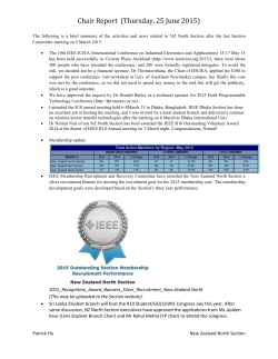 Chair Report (Thursday, 25 June 2015)