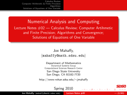 Lecture Notes #02 - Joseph M. Mahaffy