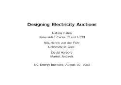 Designing Electricity Auctions