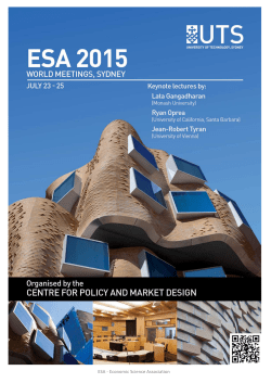 ESA -‐ Economic Science Association