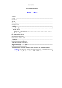 Set Gyro sensitivity by transmitter