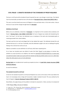 Civil fraud- a drastic revision of the standard of proof[2]