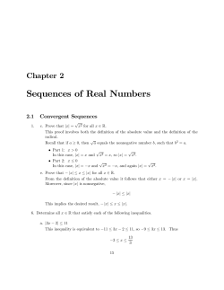 Sequences of Real Numbers