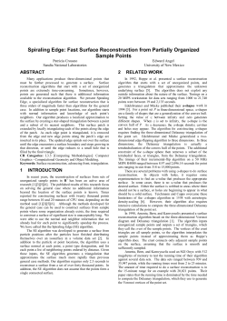 Fast Surface Reconstruction from Partially Organized Sample Points