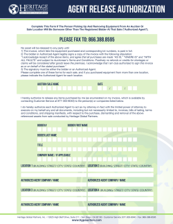 Agent Release Authorization