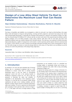 Design of a Low Alloy Steel Vehicle Tie Rod to Determine the