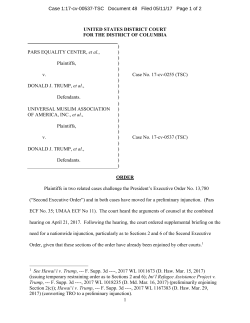 1 UNITED STATES DISTRICT COURT FOR THE DISTRICT