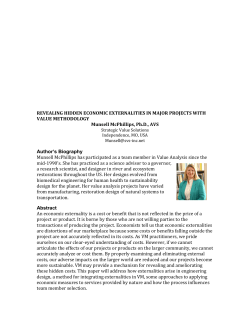 REVEALING HIDDEN ECONOMIC EXTERNALITIES IN MAJOR