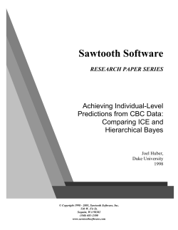 Achieving Individual-Level Predictions from CBC Data