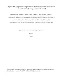 Impact of the tropopause temperature on the intensity of tropical