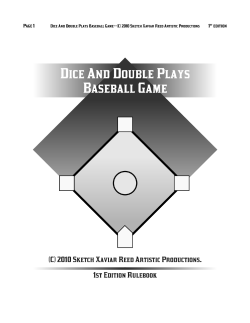 Dice And Double Plays-A Baseball Game by - Reed, Sketch