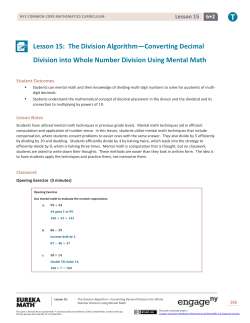 Lesson 15: The Division Algorithm&mdash;Converting