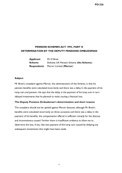 pension schemes act 1993, part x
