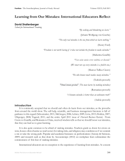 Learning from Our Mistakes - Frontiers: | The Interdisciplinary