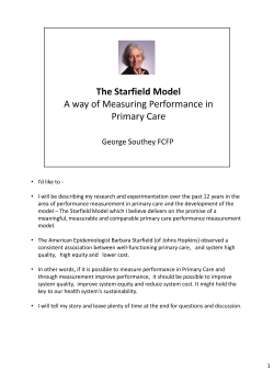 The Starfield Model A way of Measuring