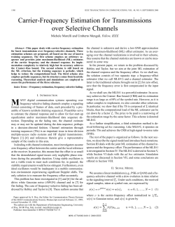 Carrier-frequency estimation for transmissions over selective channels