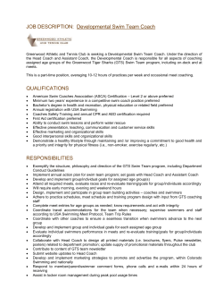 job description - Colorado Swimming