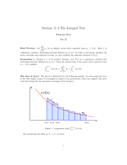 Section 11.3 The Integral Test