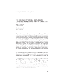 the complexity of self&ndash;complexity: an associated systems theory