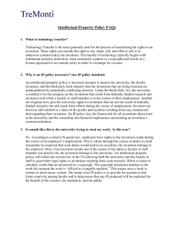 Intellectual Property Policy FAQs
