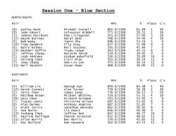 Session One - Blue Section
