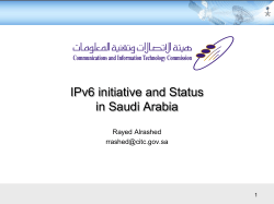 CITC Presentation Template - Saudi Arabia IPv6 Task Force
