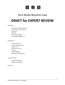 draft Zero Waste Business Case