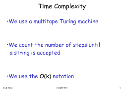 Introduction to Complexity