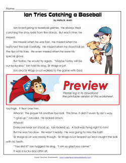 Ian Tries Catching a Baseball