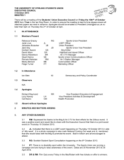 THE UNIVERSITY OF STIRLING STUDENTS UNION