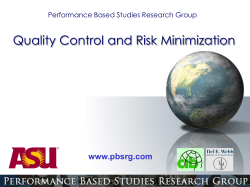 Quality Control and Risk Minimization Presentation