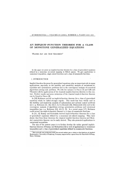 an implicit-function theorem for a class of monotone