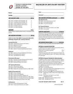 A-AH Art History Degree Worksheet 3