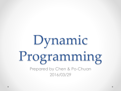 Dynamic Programming