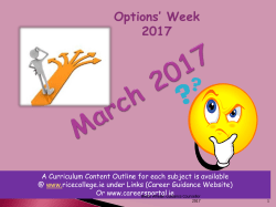 Fifth Year Subject Choice