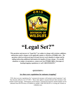 Legal Set? - Ohio State Trappers Association