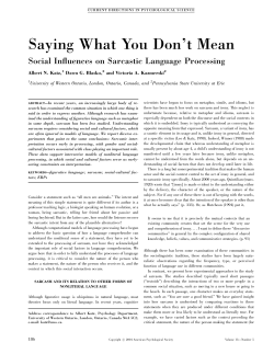Saying What You Don`t Mean