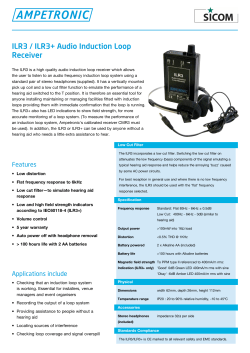 ILR3 / ILR3+ Audio Induction Loop Receiver